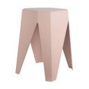 Sgabello rosa chiaro in plastica Cherish – Leitmotiv