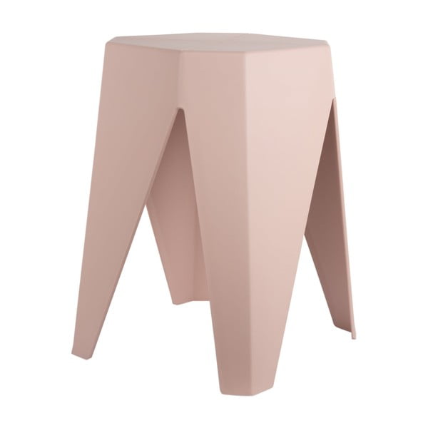 Sgabello rosa chiaro in plastica Cherish – Leitmotiv