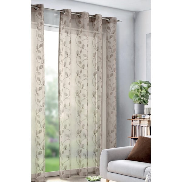 Tenda sottile marrone in voile 135x245 cm – Sehlbach