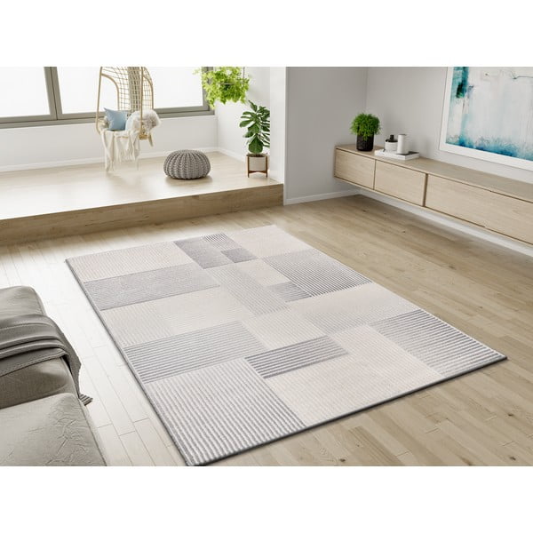 Tappeto grigio chiaro/avorio 80x150 cm Baresa – Universal-image-1
