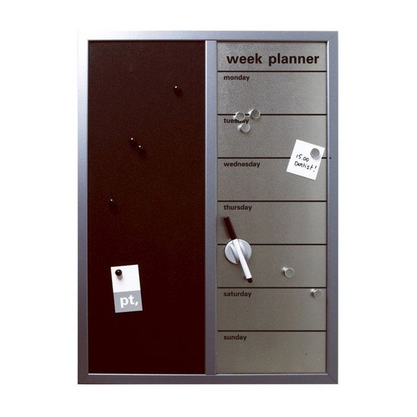 Nástěnka Week Planner Silver