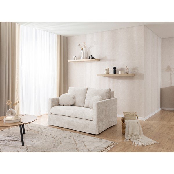 Divano color crema 140 cm Paphos – Ropez-image-4