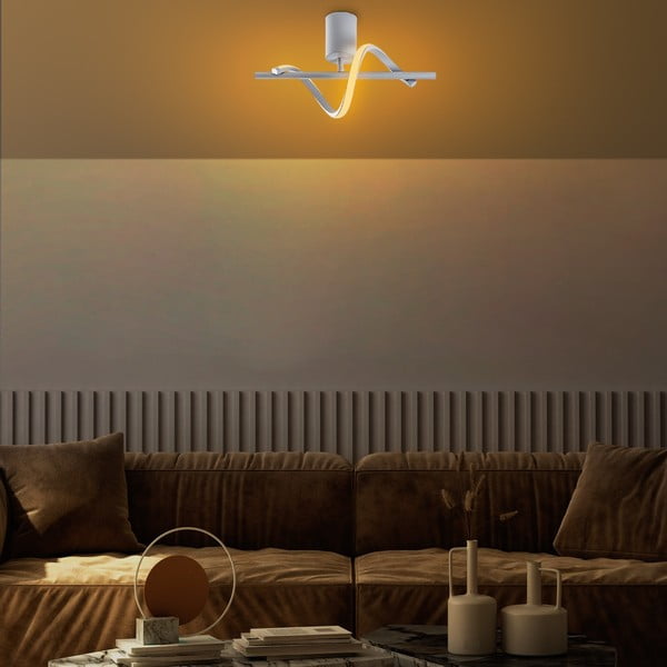 Plafoniera LED grigia ø 7 cm Likma - Opviq lights-image-4