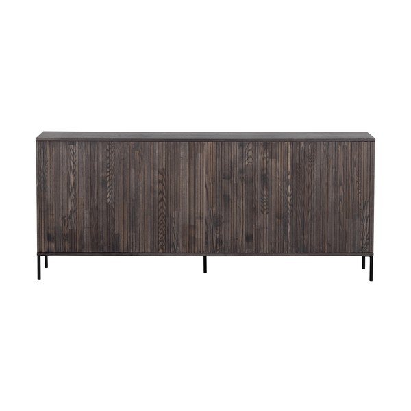 Cassettiera marrone con effetto frassino 200x85x44 cm Gravure – WOOOD