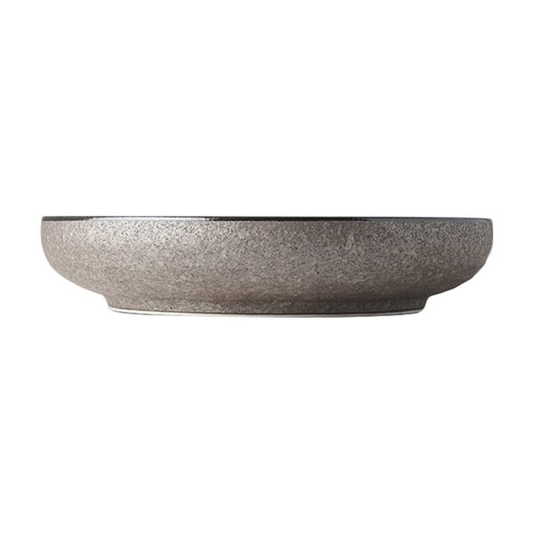 Piatto profondo in ceramica grigio/naturale ø 22 cm Earth - MIJ
