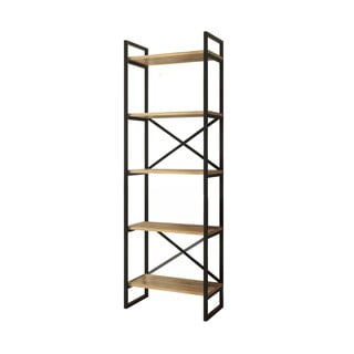 Scaffale in pino nero/naturale 58x175 cm Nicol - Kalune Design