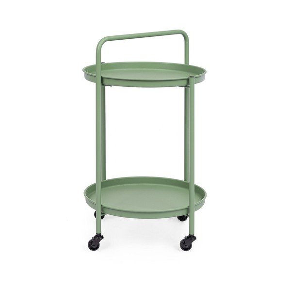 Tavolino da servizio in acciaio su ruote ø 44,5 cm Austin – Yes Everyday-image-1