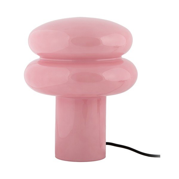 Lampada da tavolo rosa in vetro (altezza totale 24 cm) Incesante – Leitmotiv