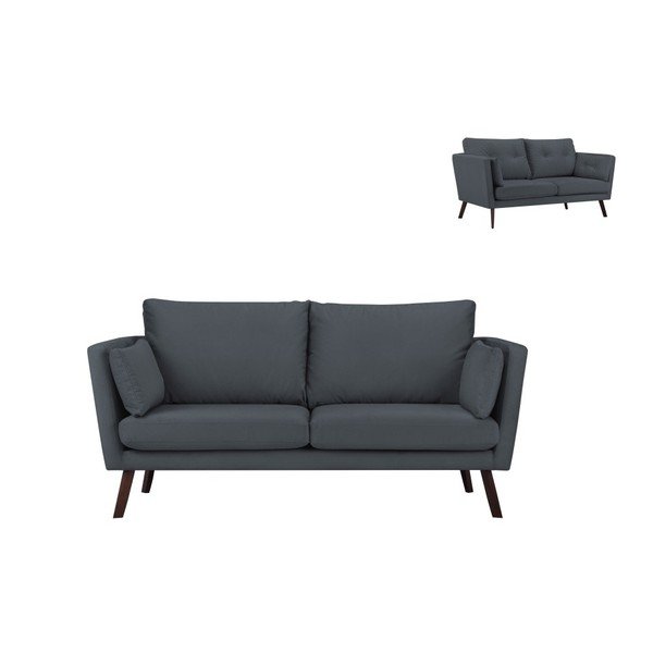 Divano a 3 posti grigio scuro Elena - Mazzini Sofas-image-1