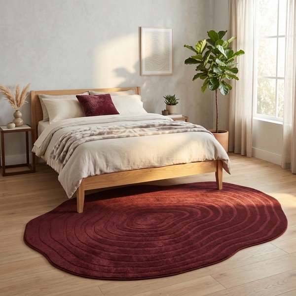 Tappeto bordeaux 160x230 cm Pebble - ESTE-image-4