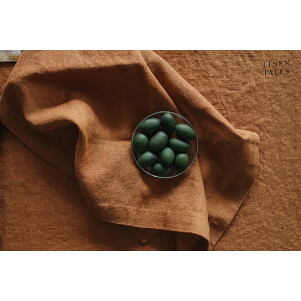 Asciugamano di lino 45x65 cm Hazelnut - Linen Tales-image-1