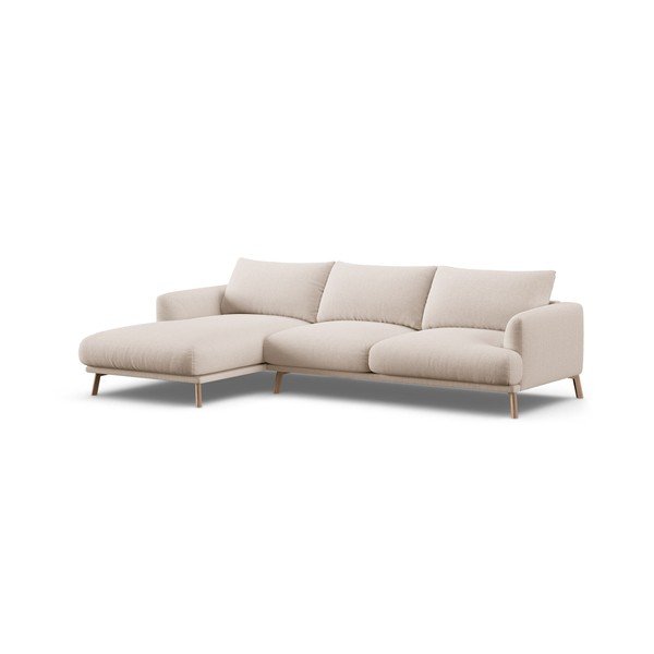 Divano angolare beige (con penisola a sinistra/con chaise lounge) Naomi – Micadoni 