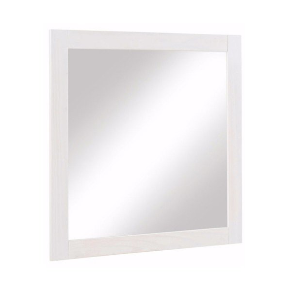 Specchio da parete bianco in legno di pino massiccio Cabana - Støraa