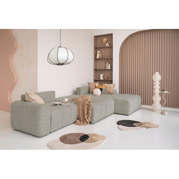 Divano angolare componibile marrone chiaro allungabile/con contenitore (con penisola a destra) Lulu – Miuform-image-1