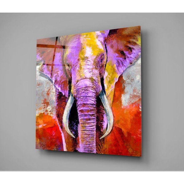 Pittura su vetro , 40 x 40 cm Revenge of the Elephant - Insigne-image-3