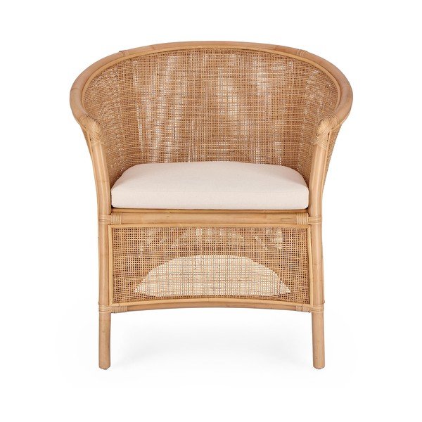 Poltrona da esterno di colore naturale in rattan Adelfa – Bizzotto-image-2