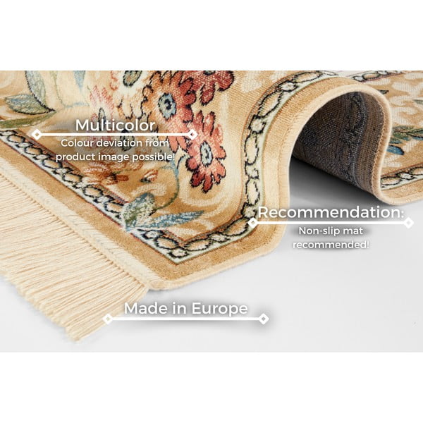 Tappeto in viscosa beige 160x230 cm Oriental - Nouristan-image-4