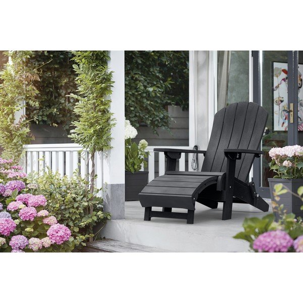 Sedia a sdraio da giardino grigio scuro Adirondack - Keter-image-1