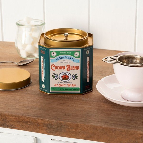 Contenitore per alimenti in metallo per il tè sfuso Crown Blend – Rex London-image-1