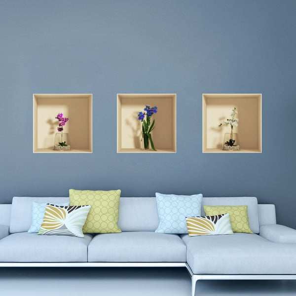 Set di 3 adesivi con effetto 3D Orchidee - Ambiance-image-3