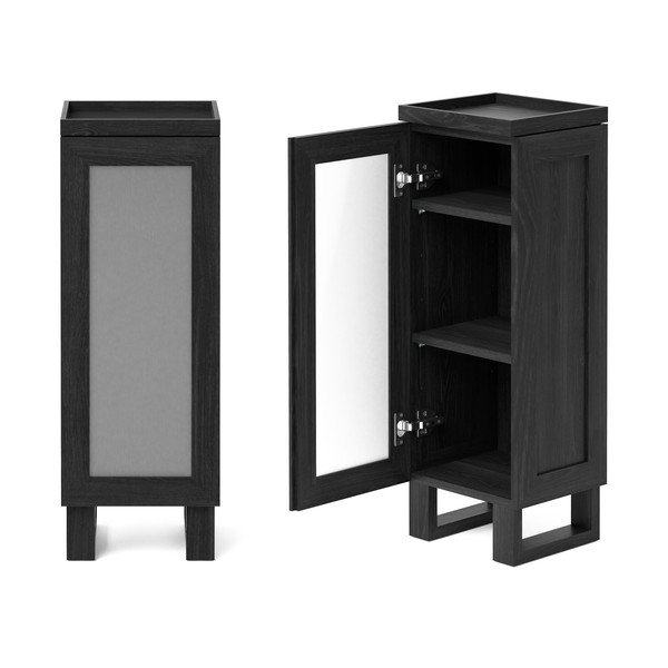 Mobile da bagno in rovere nero Mezza - Wireworks-image-3