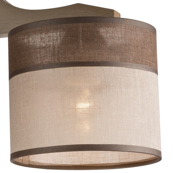 Lampada da soffitto marrone scuro con paralume in tessuto ø 16 cm Andrea - LAMKUR-image-4