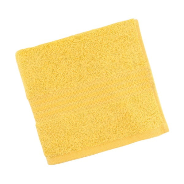 Asciugamano giallo in puro cotone, 50 x 90 cm - Foutastic-image-2