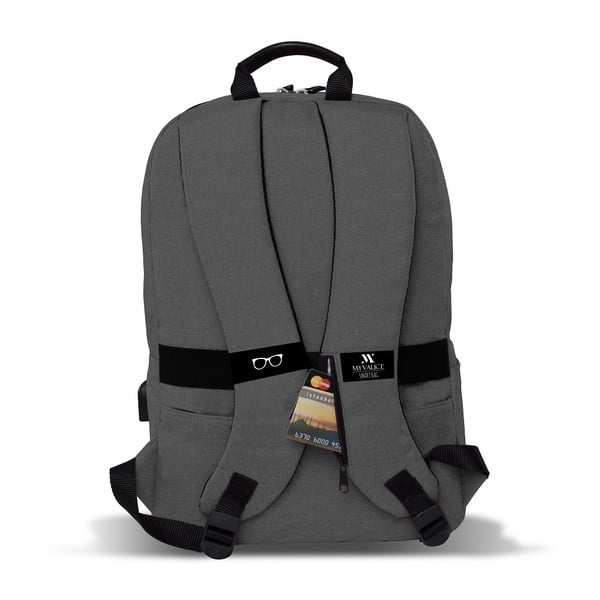 Zaino grigio con porta USB My Valice GALAXY Smart Bag - Myvalice-image-1