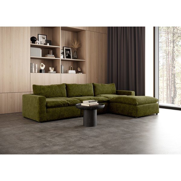 Divano angolare verde variabile Moonlight - Furninova-image-1