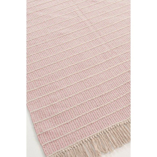 Passatoia rosa in cotone tessuta a mano 80x150 cm Irma – Jotex-image-4