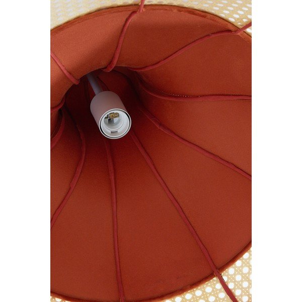 Lampadario arancione con paralume in tessuto ø 50 cm Mizia - Light & Living-image-1