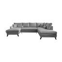 Divano letto grigio a "U", angolo destro Charming Charlie - Miuform