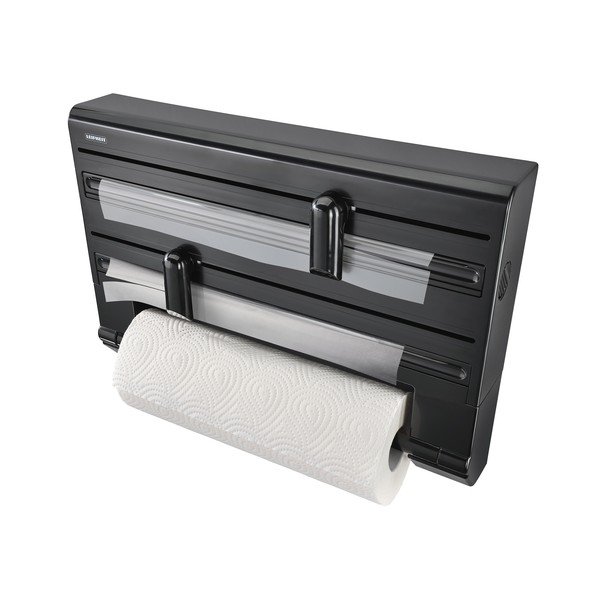 Porta pellicola e alluminio da parete da parete nero in plastica Parat – LEIFHEIT