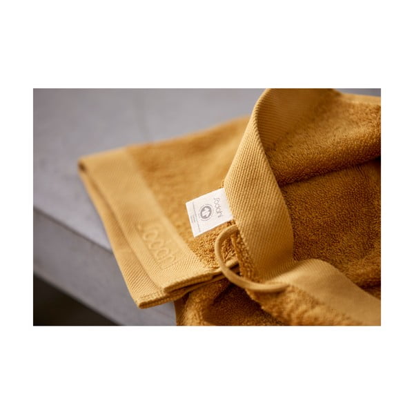 Asciugamano giallo in spugna di cotone Golden, 100 x 50 cm Comfort Organic - Södahl-image-1