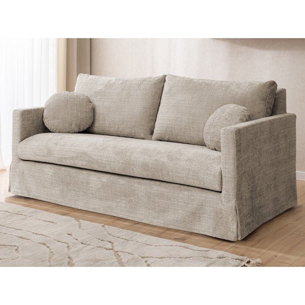 Divano beige 195 cm Paphos – Ropez-image-1