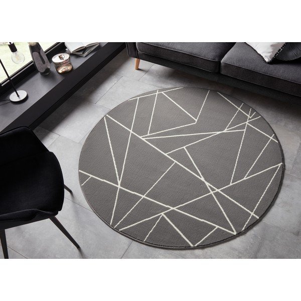 Tappeto grigio , ø 140 cm Velvet - Ragami-image-1