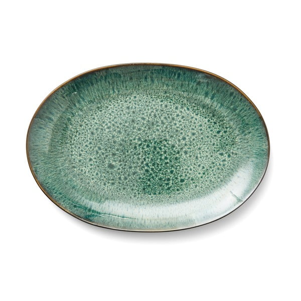 Piatto da portata verde/nero in gres Gastro Green/Black – Bitz