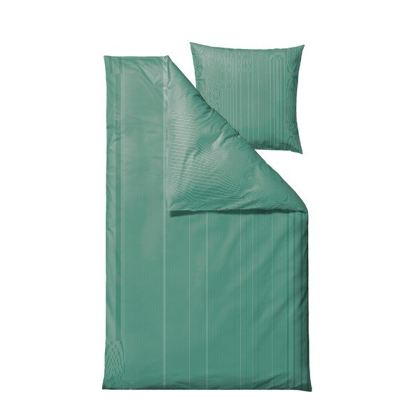 Lenzuolo da camera in cotone verde per letto singolo 140x220 cm Cheerful - Södahl