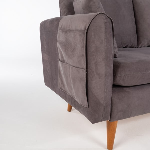 Divano grigio scuro 215 cm Sofia - Balcab Home-image-1