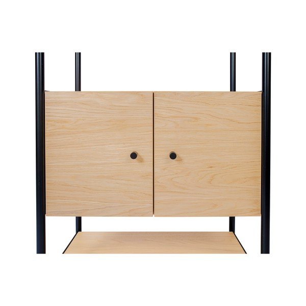 Libreria nera in rovere 90x180 cm Jungend - Woodman-image-4