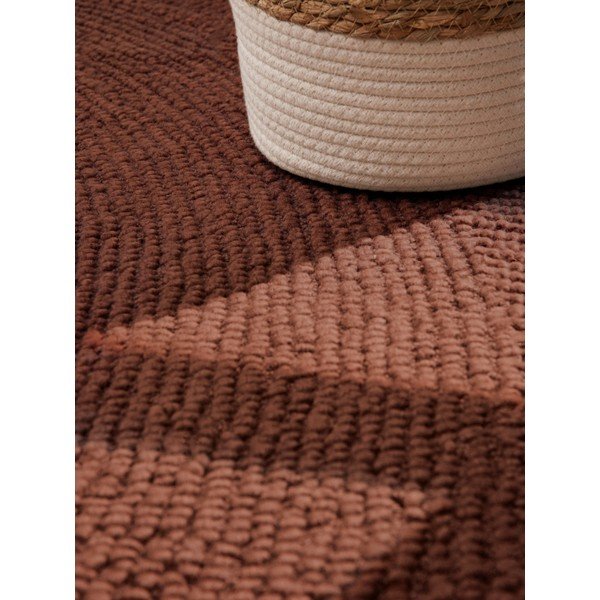 Tappeto color mattone in lana tessuto a mano 80x150 cm Calmio – Hanse Home-image-4
