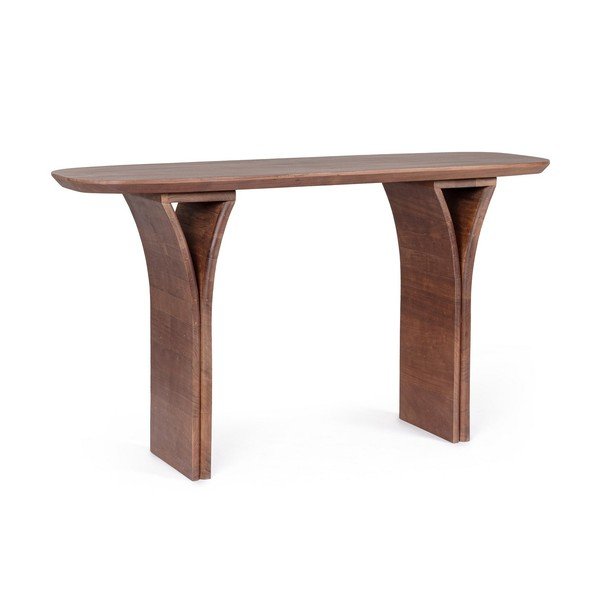 Tavolo consolle colore naturale scuro in mango massiccio 40x137 cm Dalton – Bizzotto