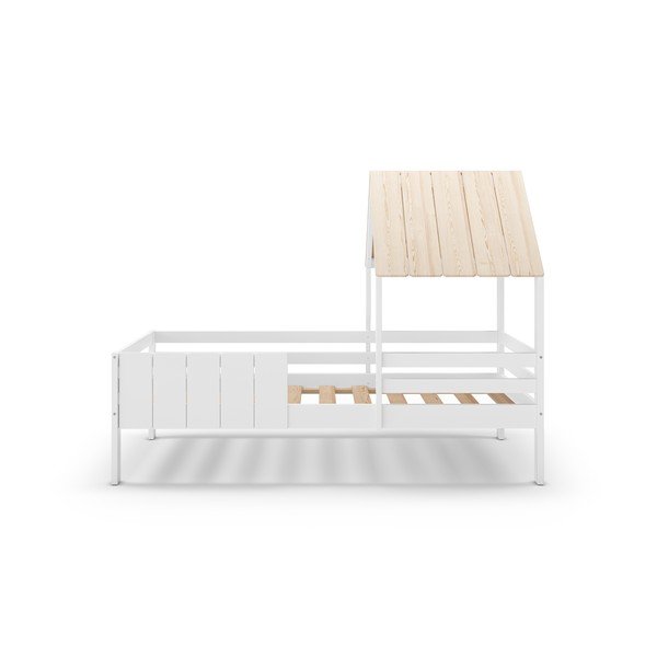Letto da bambini a forma di casa bianco 90x190 cm Valka – Marckeric-image-4