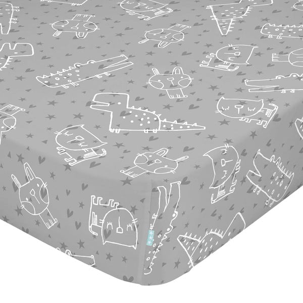 Lenzuolo di cotone per bambini, 90 x 200 cm Best Buddies - Moshi Moshi