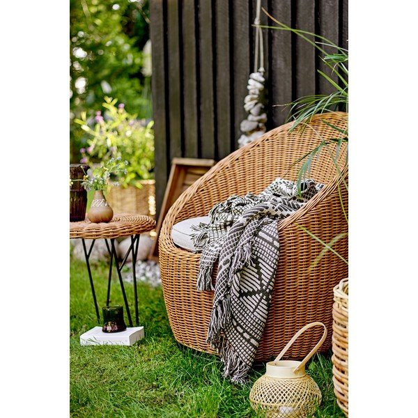 Tavolino rotondo in rattan artificiale ø 46 cm Roccas - Bloomingville-image-1
