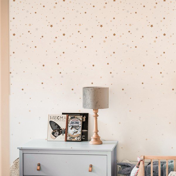 Carta da parati per bambini 50 cm x 280 cm Simple Stars - Dekornik-image-1