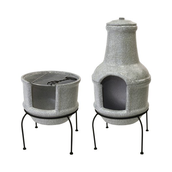 Caminetto in ceramica su base BBQ, piccolo - Esschert Design