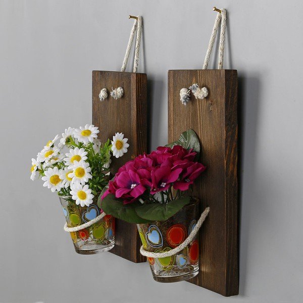 Portaoggetti da appendere in legno Raffa - Evila Originals-image-1