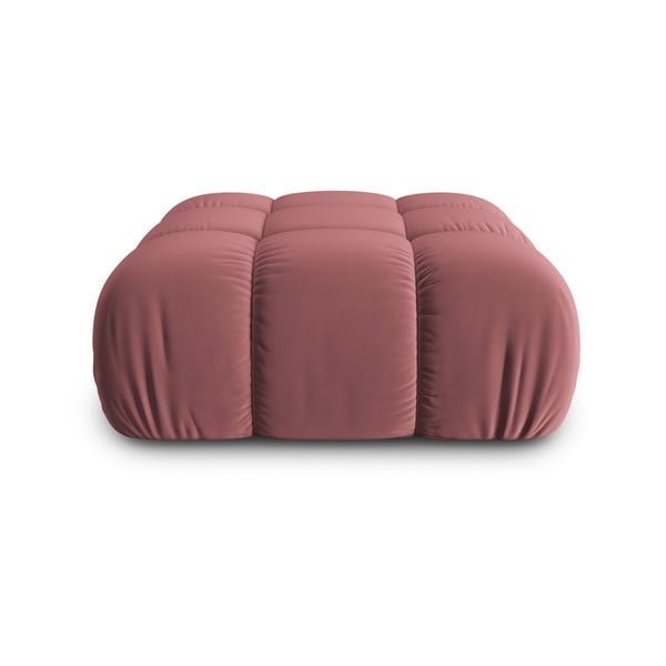 Pouf in velluto rosa Bellis - Micadoni Home