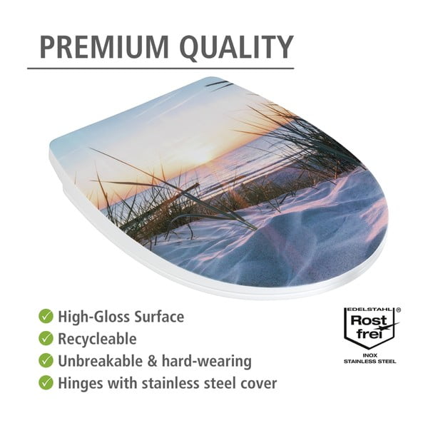 Sedile WC con chiusura Easy-Close (automatica) 36,5 x 45 cm Baltic – Wenko-image-3